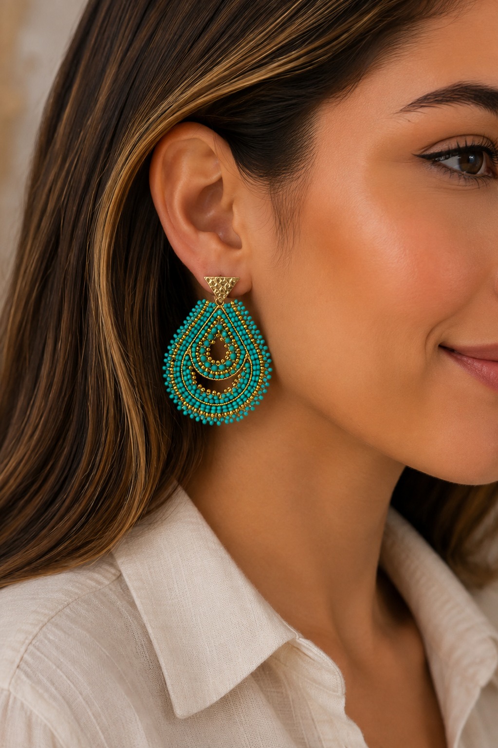 ARETES DOBLE GOTA