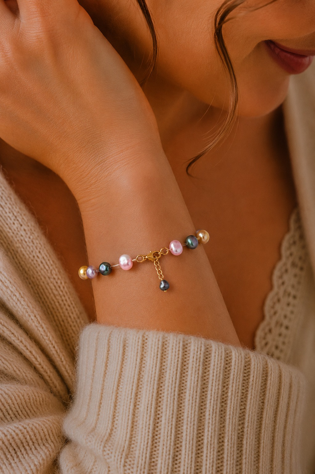 PULSERA FANTASMA PERLA BIWA