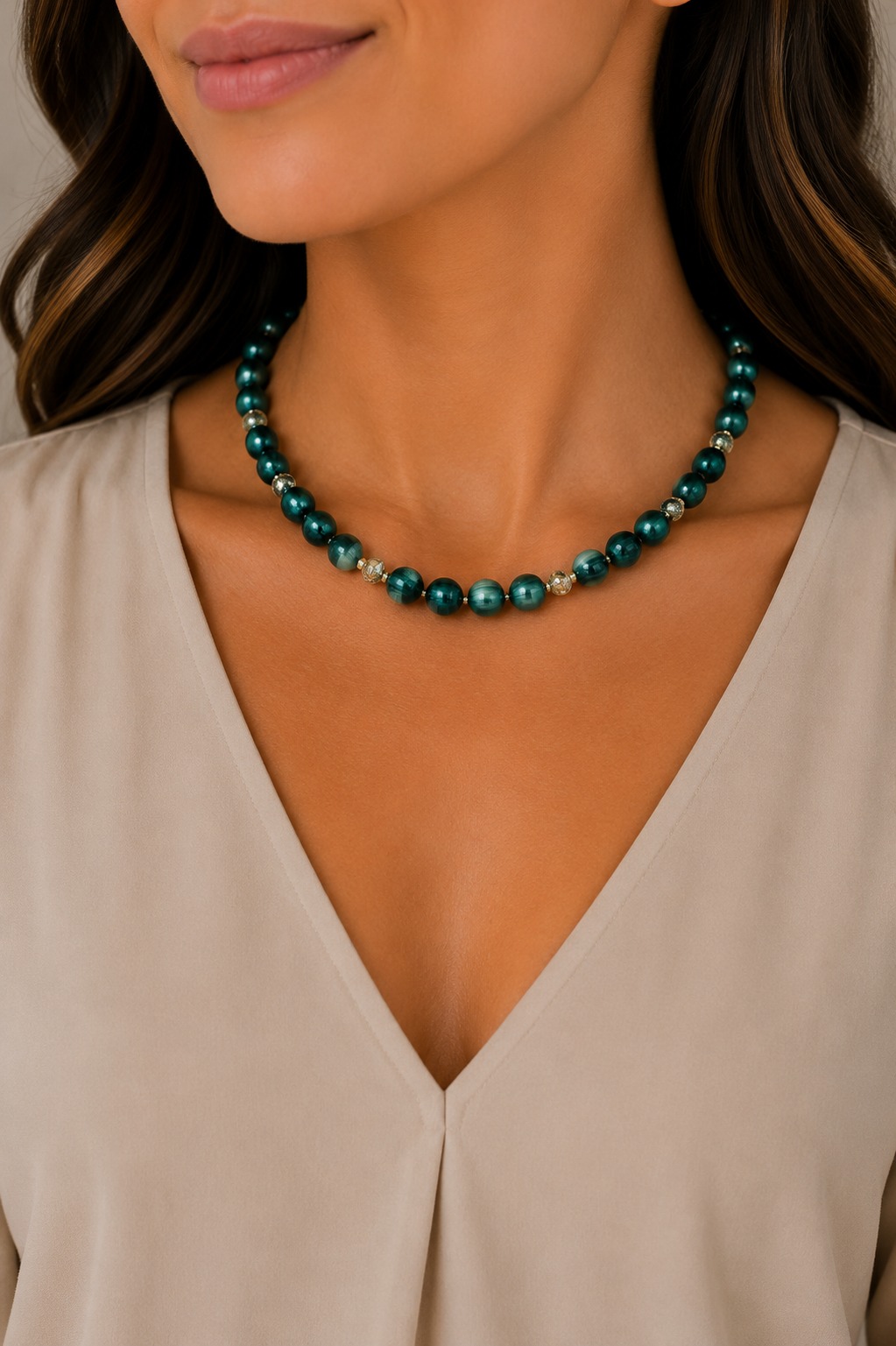 COLLAR PERLA CULTIVADA RODIO