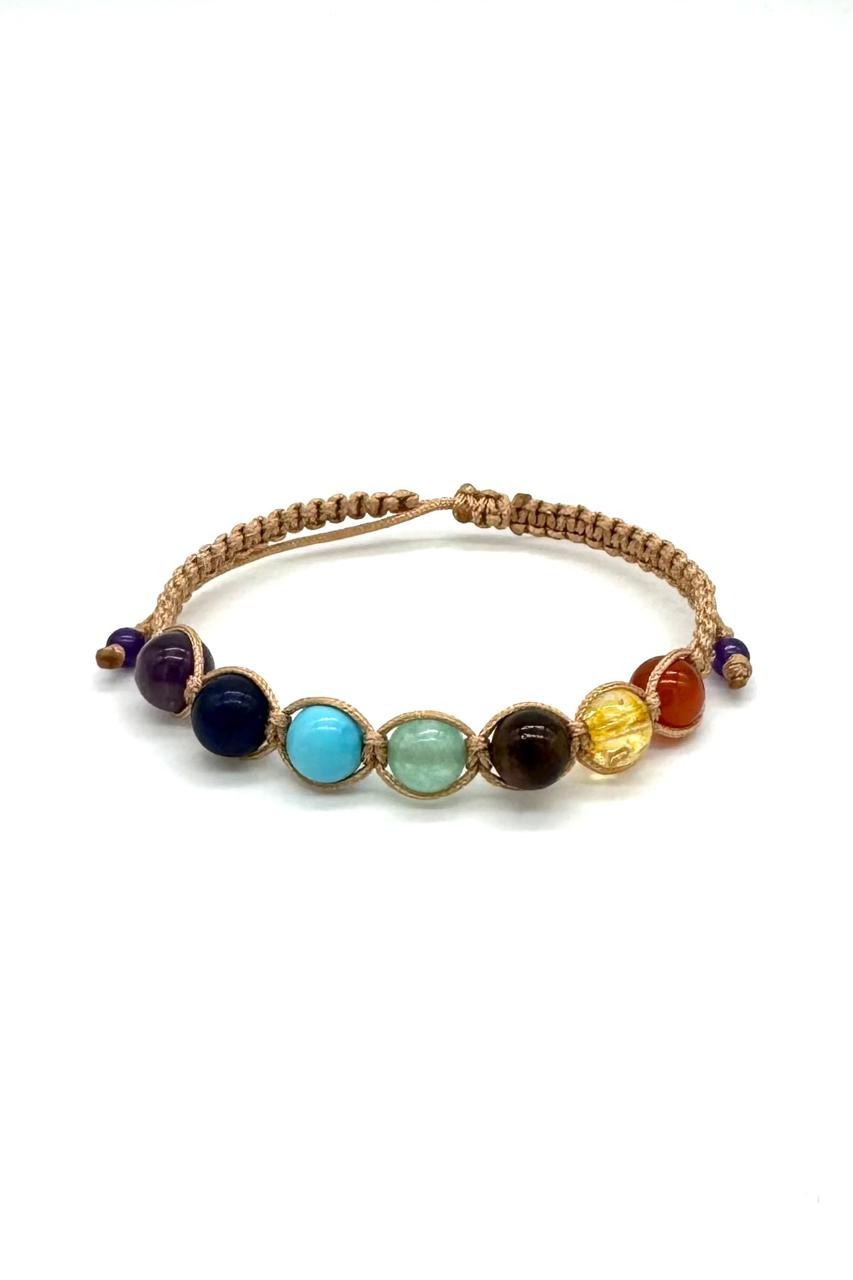 PULSERA 7 CHAKRAS TEJIDA