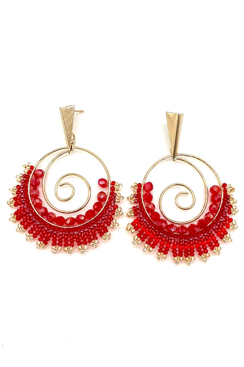 ARETES ESPIRAL PEYOTE TRIÁNGULO