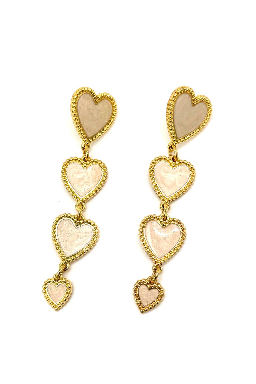 ARETES CORAZÓN SAMAC BAÑO 24K