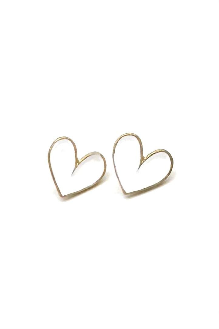 ARETES CORAZÓN PORCELANIZADOS