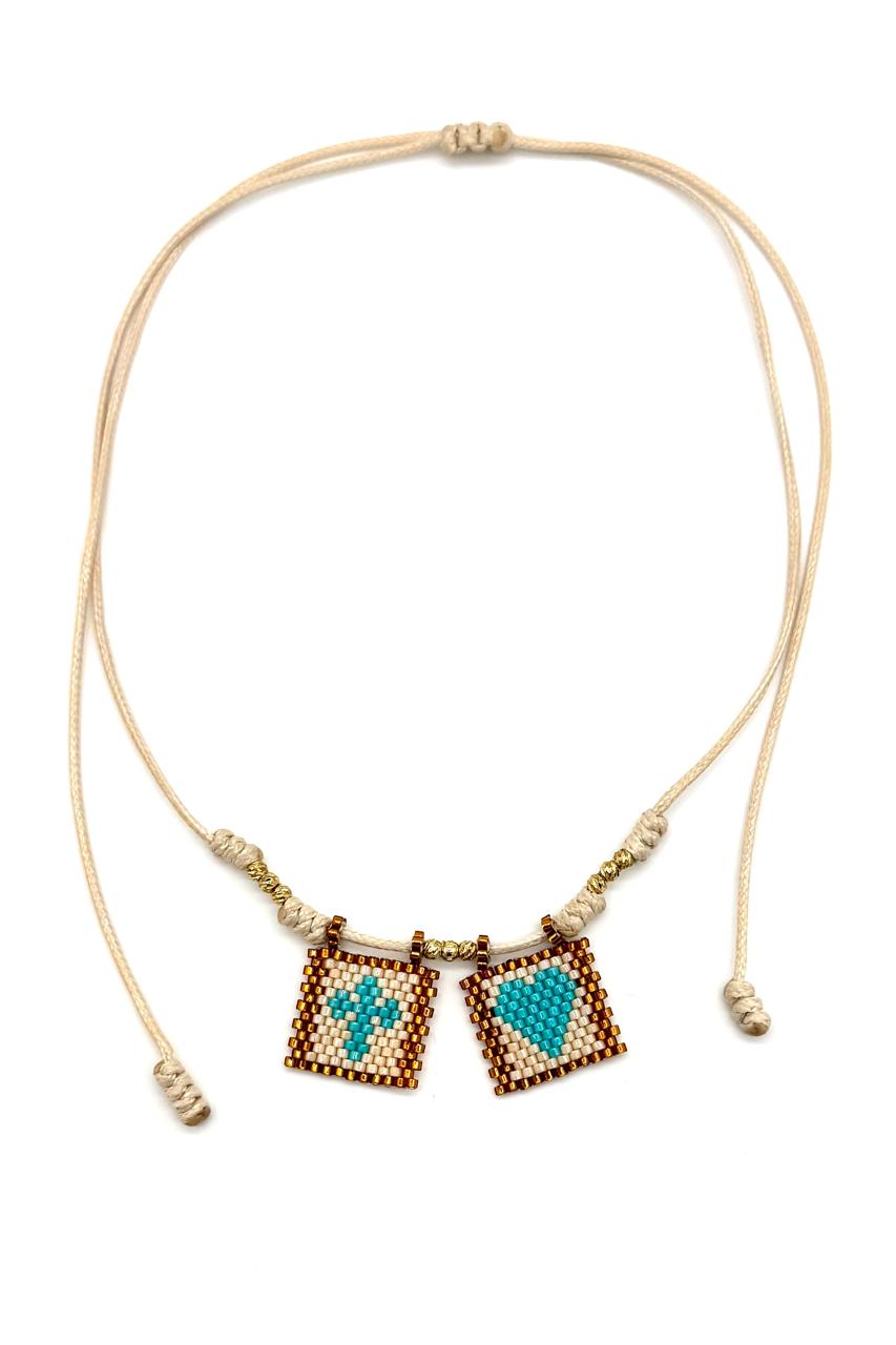 SHOKER CRUZ CORAZÓN TURQUESA