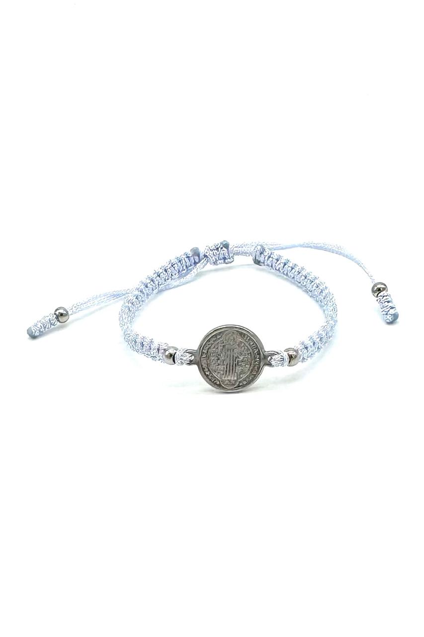 PULSERA SAN BENITO ACERO METALIZADA