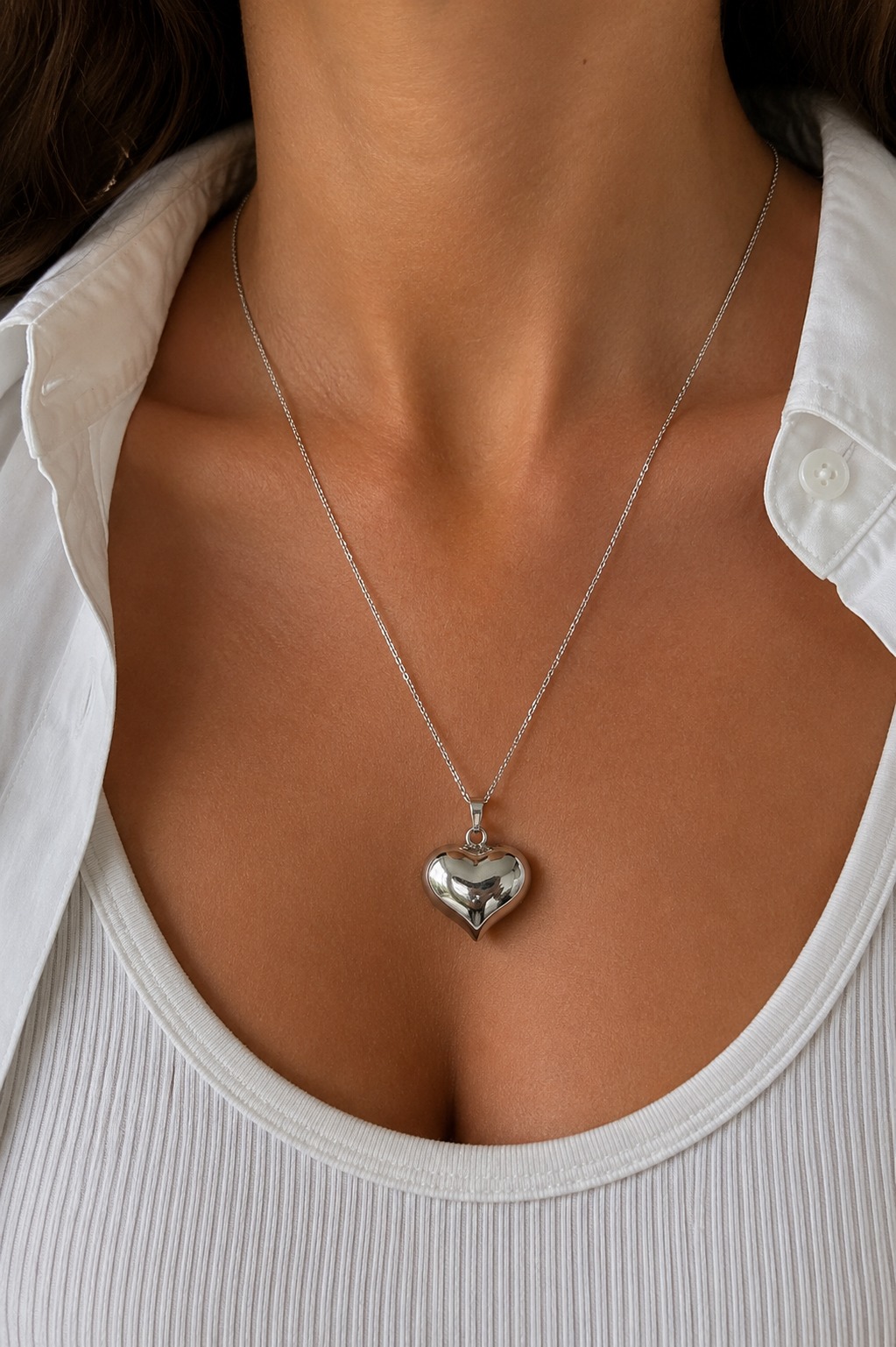 CADENA ACERO CORAZÓN CHUNKY