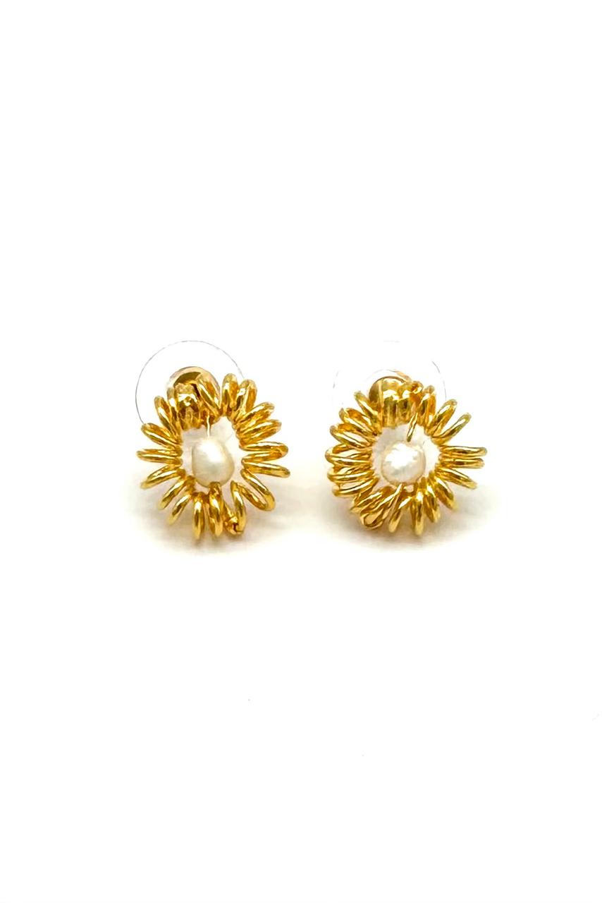 ARETES RESORTE BRONCE ORO