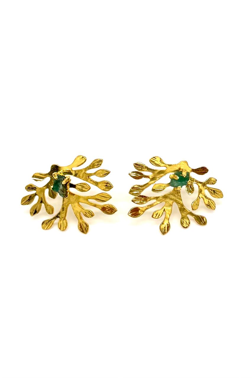ARETES CORAL MURRALLA ESMERALDA BRONCE ORO