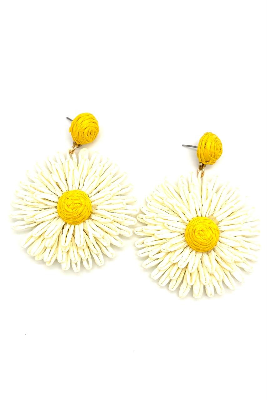 ARETES RAFIA FLOR