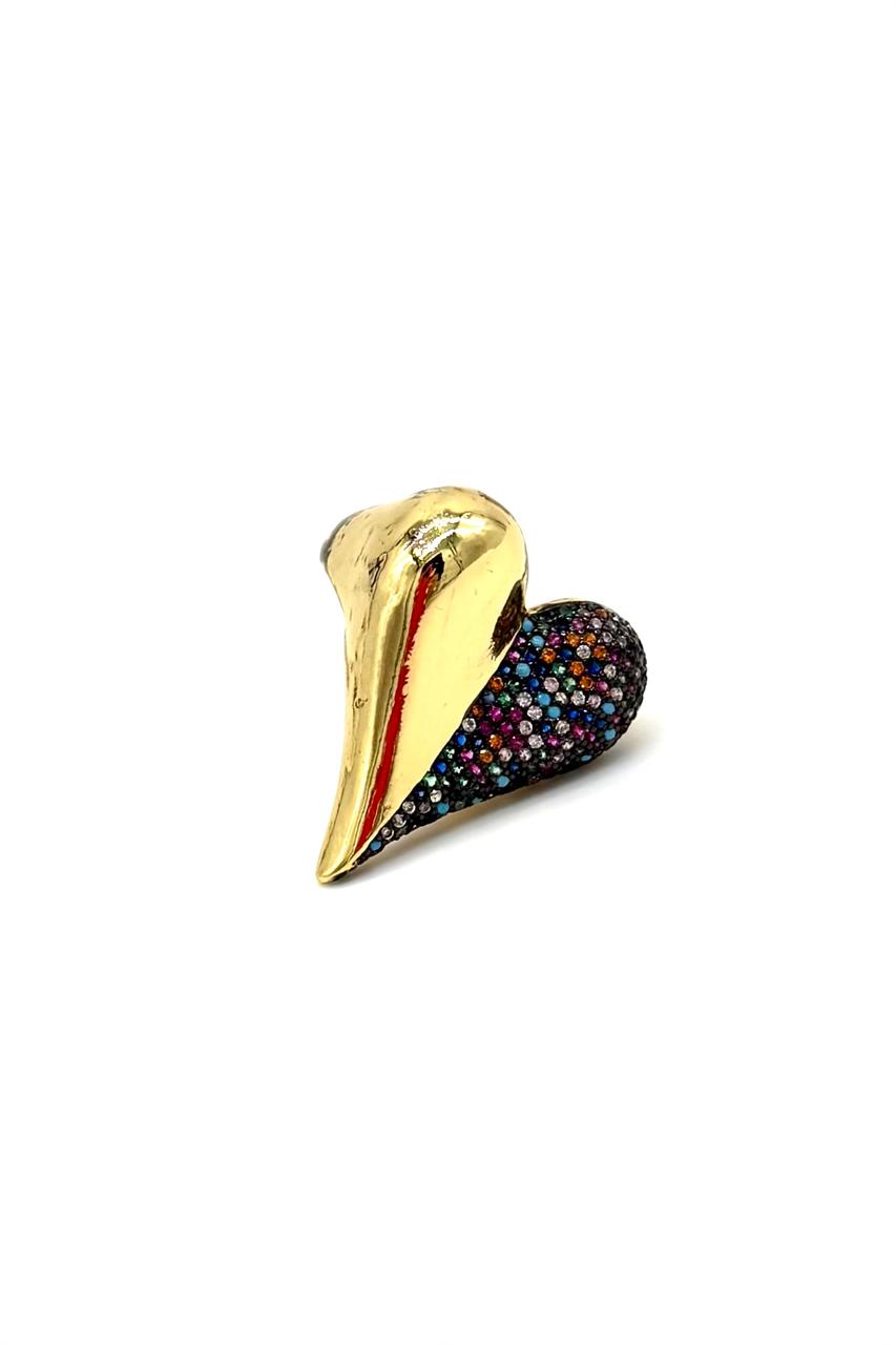 ANILLO CORAZÓN MITAD