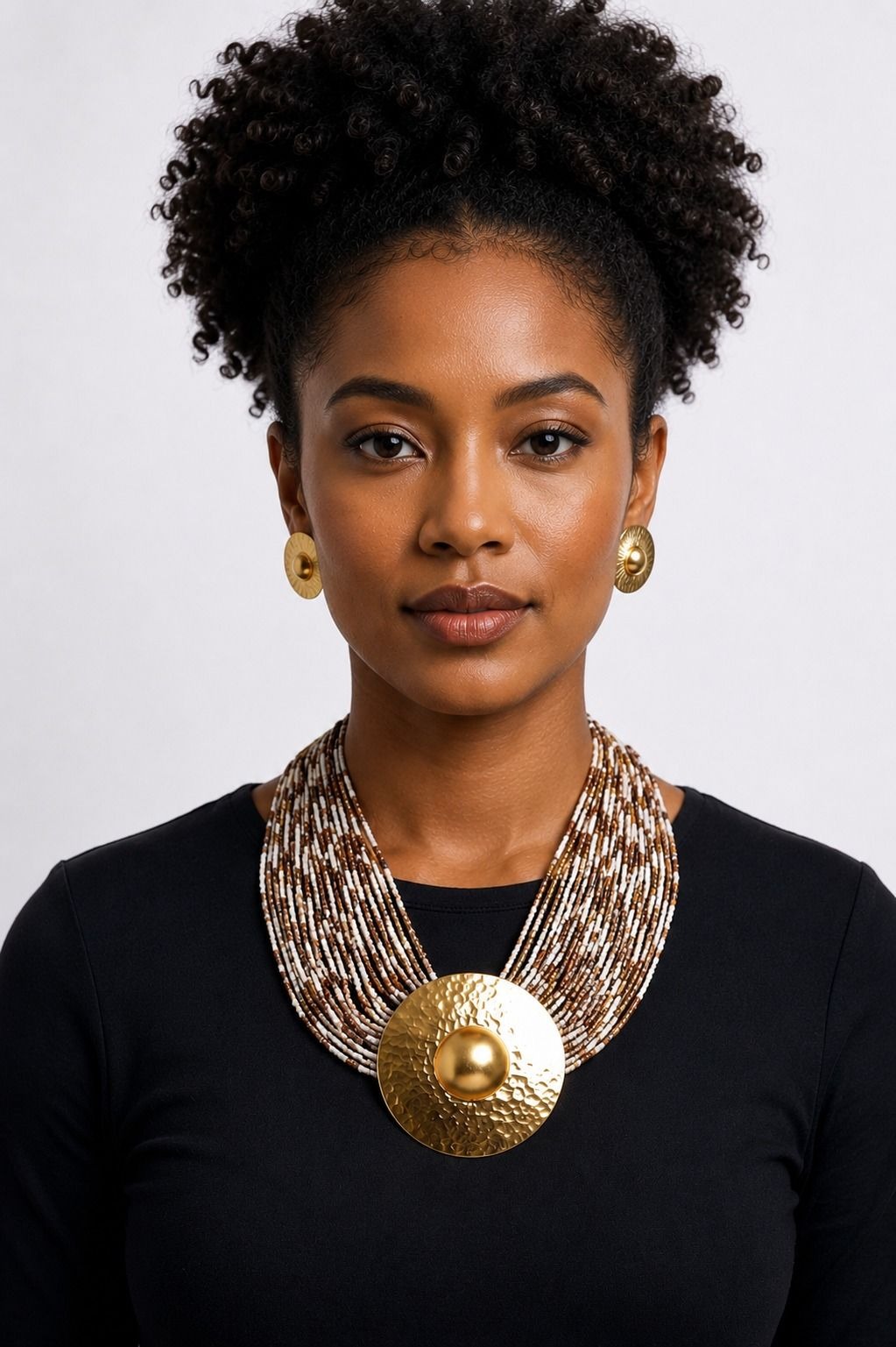 COLLAR ÉTNICO BRONCE ORO