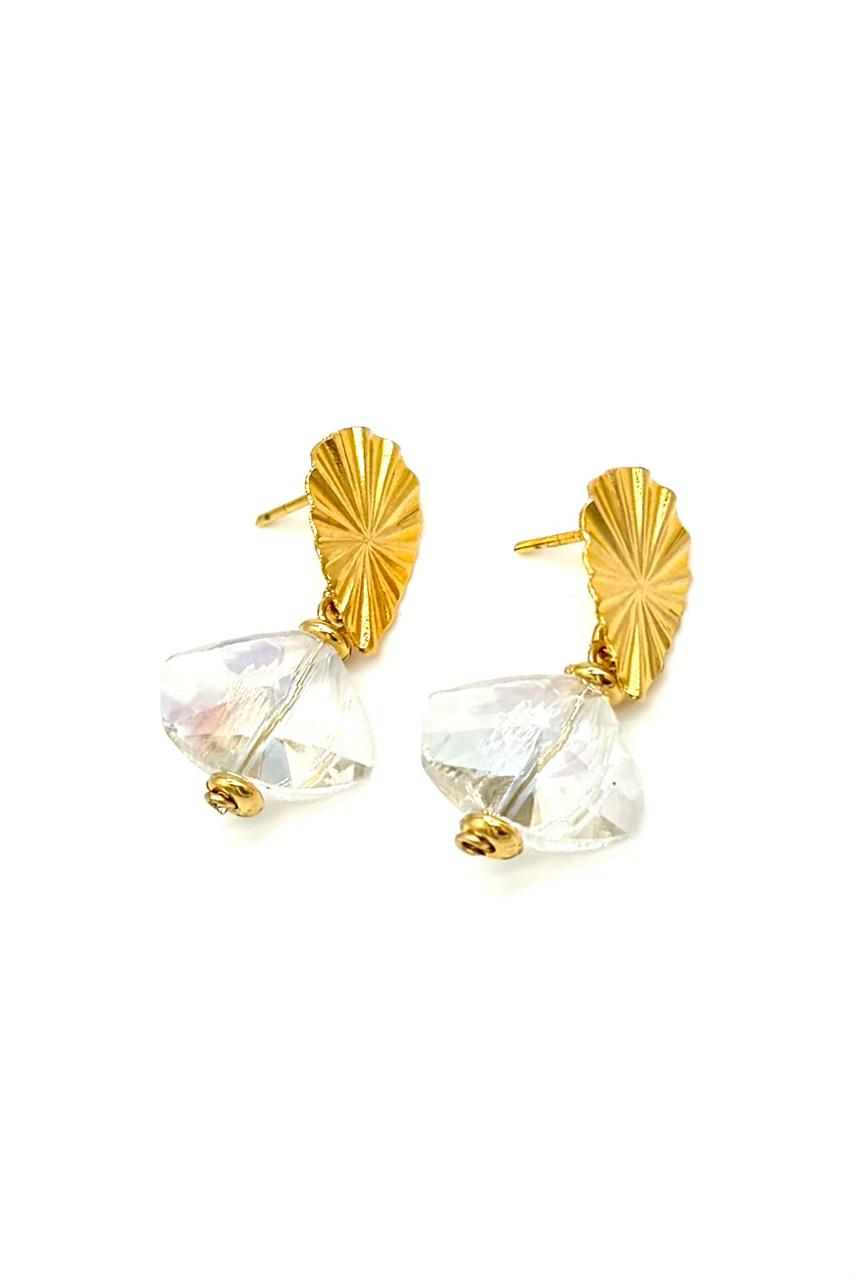ARETES BRONCE ORO CRISTAL AB