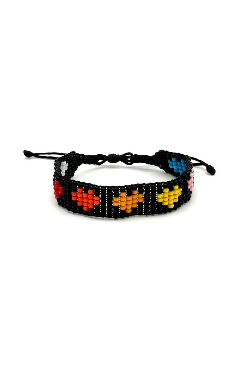 PULSERA TELAR CORAZONES