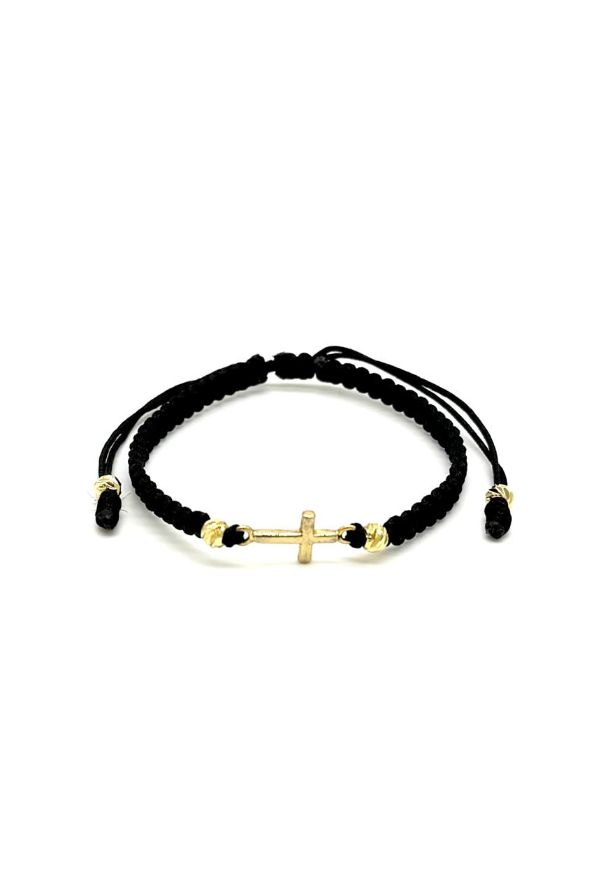 PULSERA CRUZ RODIO LISA