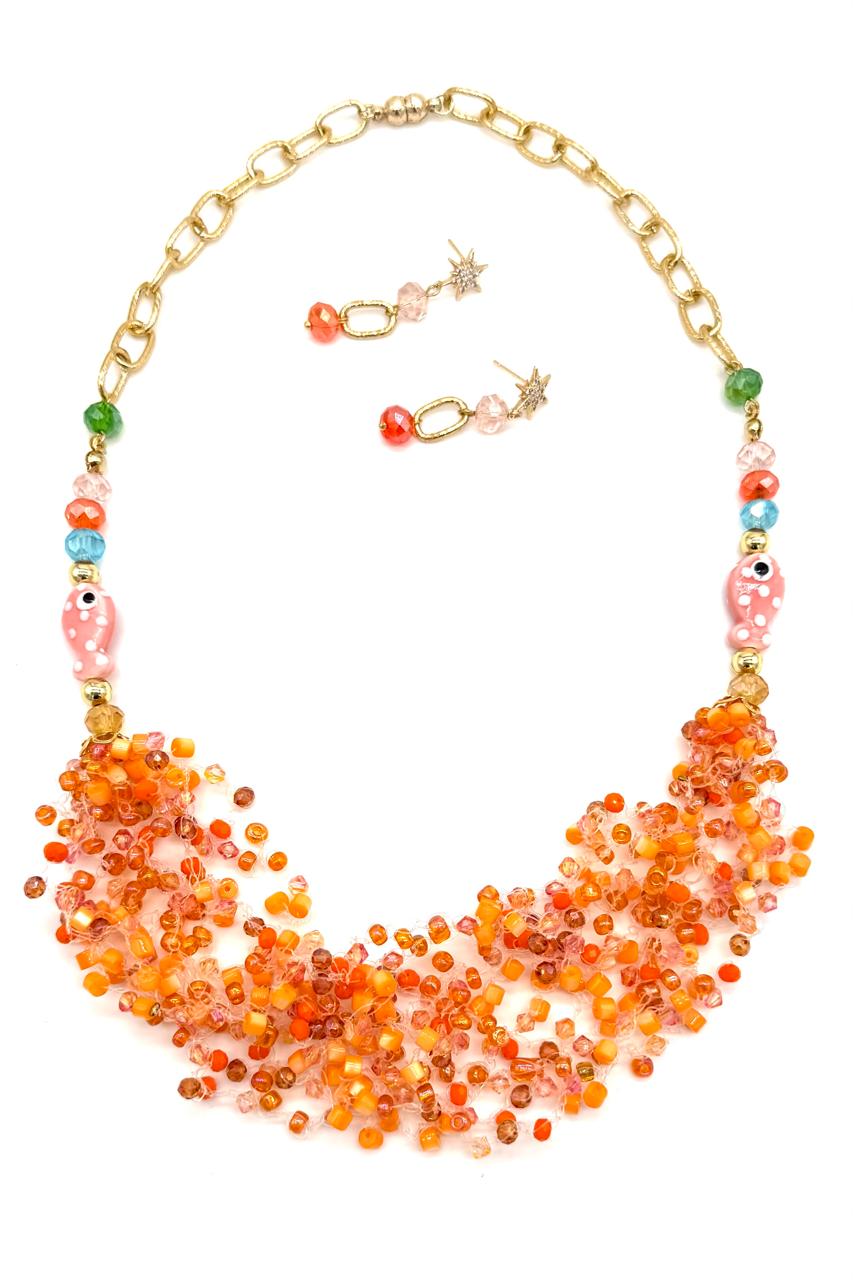 COLLAR NÁCAR PEZ CERÁMICA