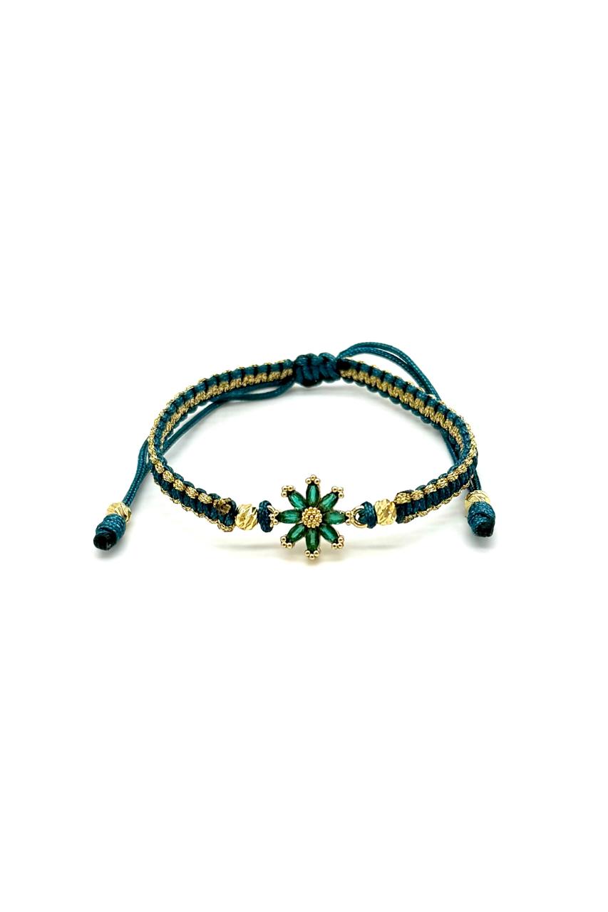 PULSERA FLOR RODIO