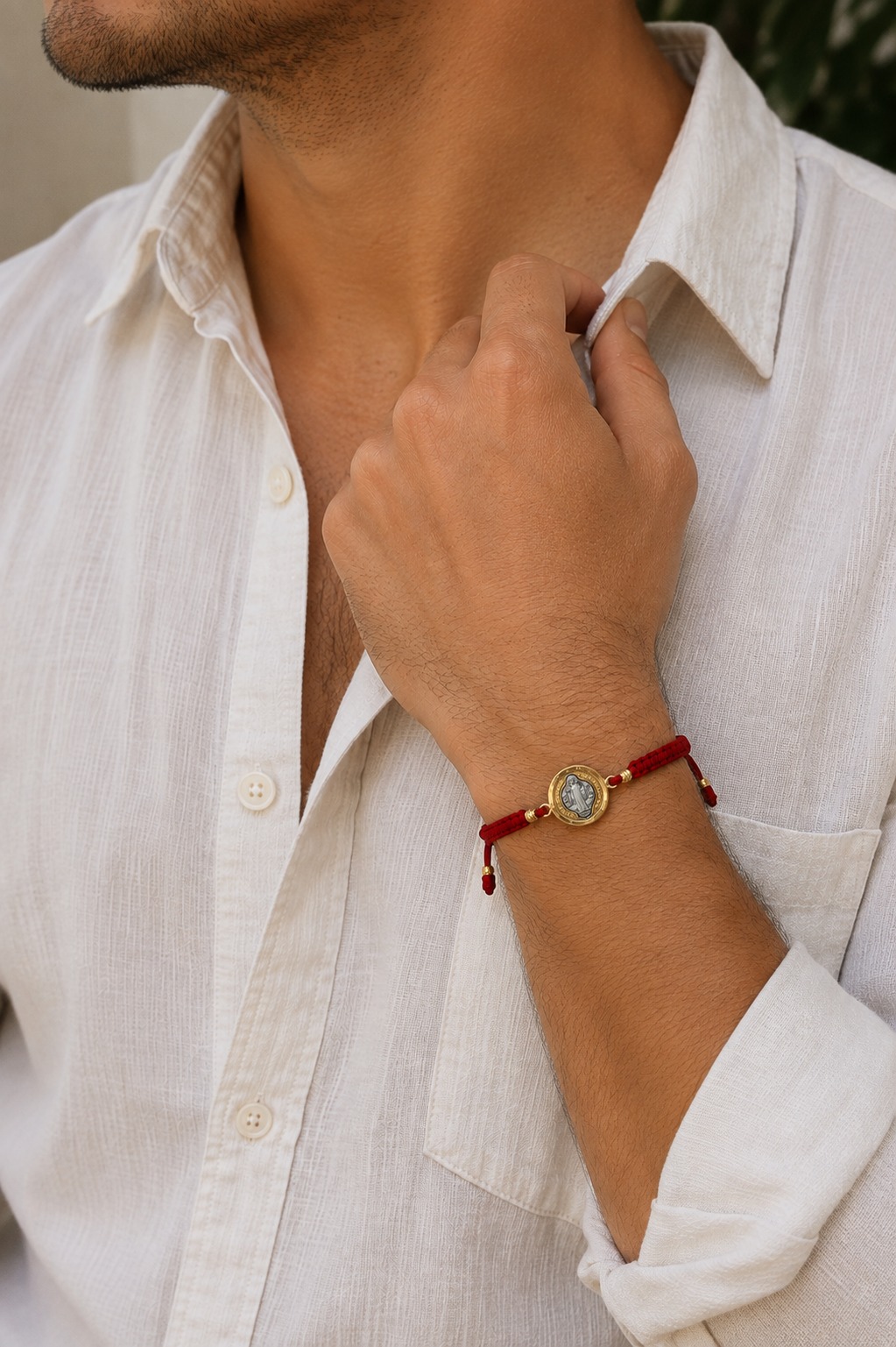 PULSERA DENARIO BICOLOR