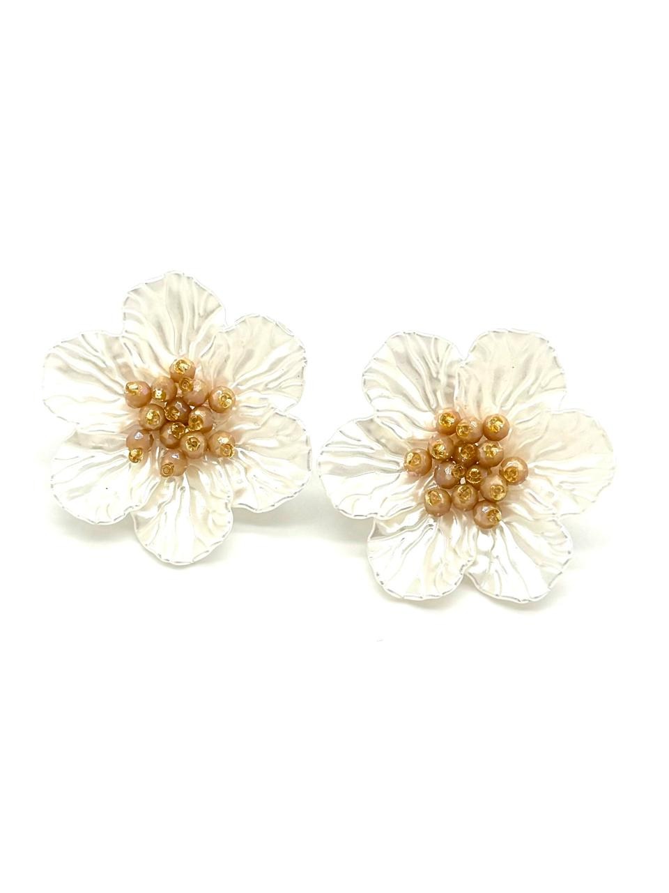 ARETES TIPO NÁCAR CRISTAL