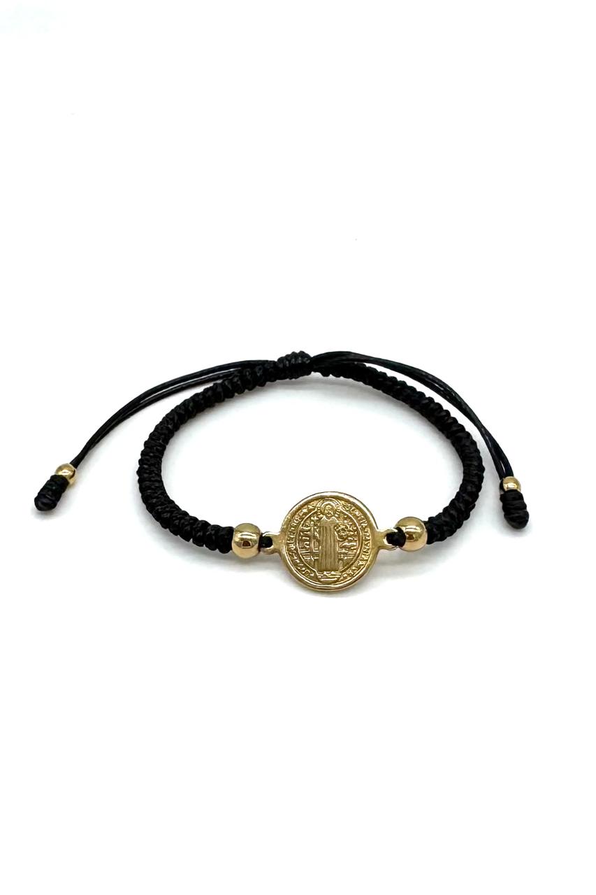 PULSERA SAN BENITO TEJIDA ACERO