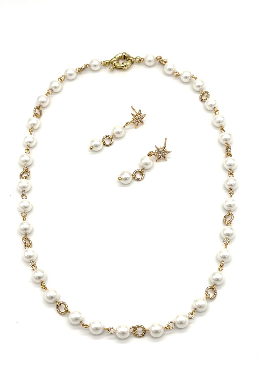 COLLAR PERLA POLVO DE NÁCAR