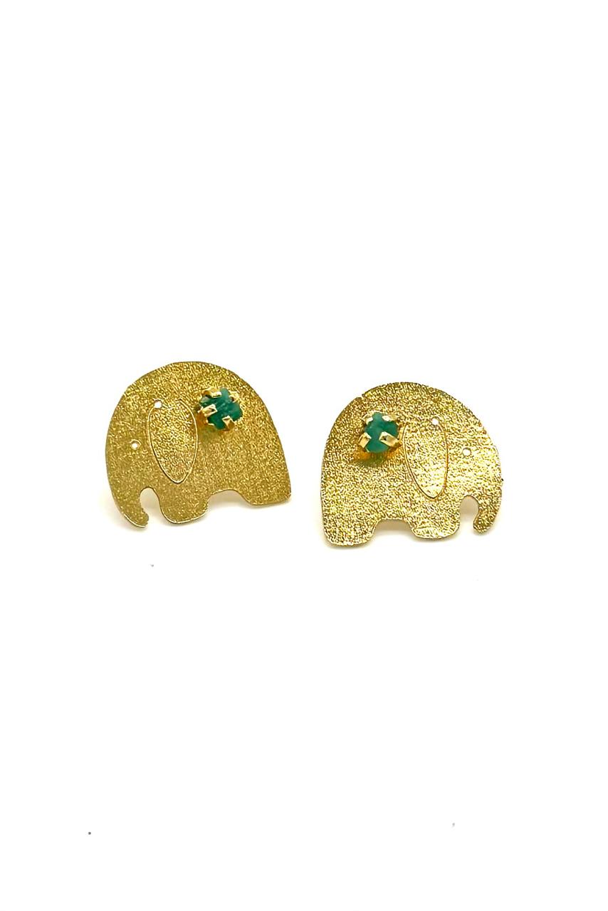 ARETES ELEFANTE MURRALLA ESMERALDA