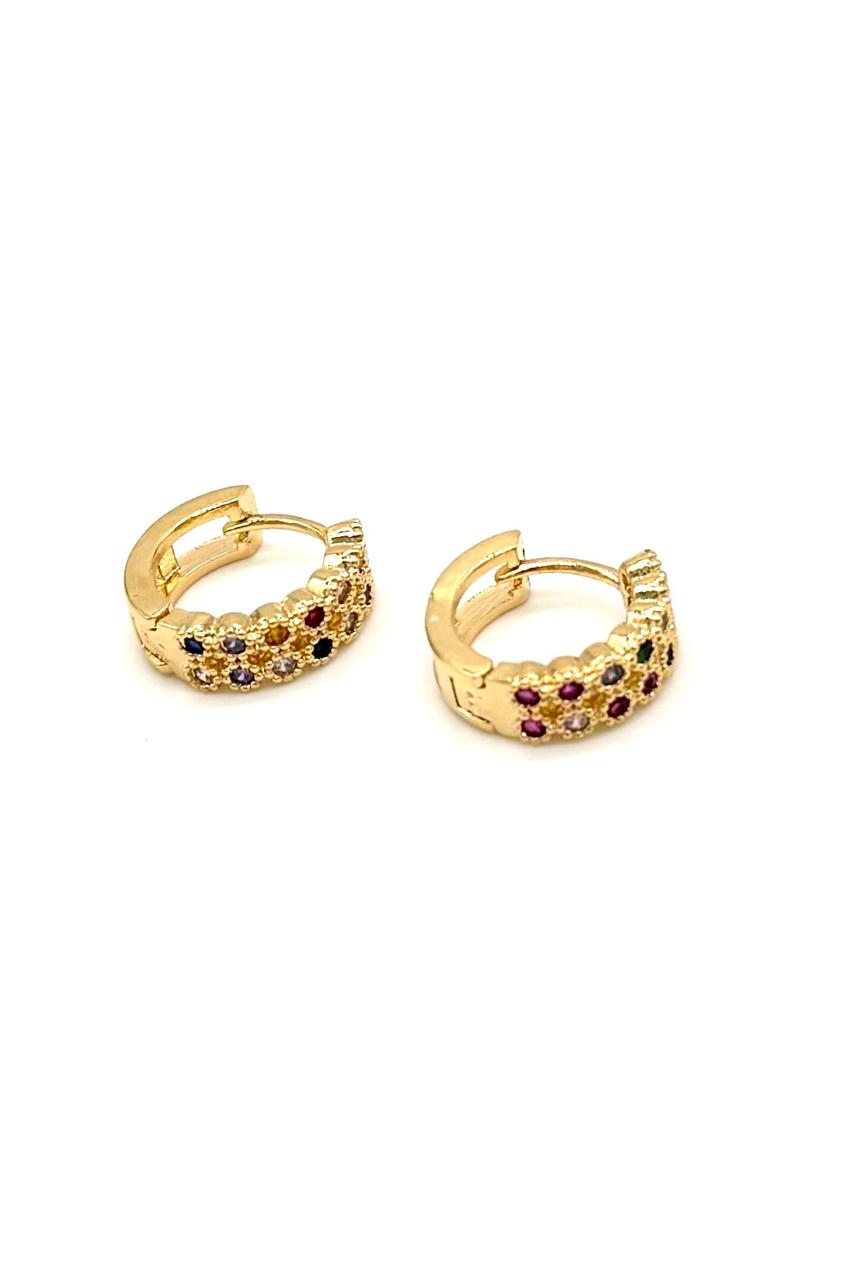 CANDONGAS ORO LAMINADO 18K MULTICOLOR