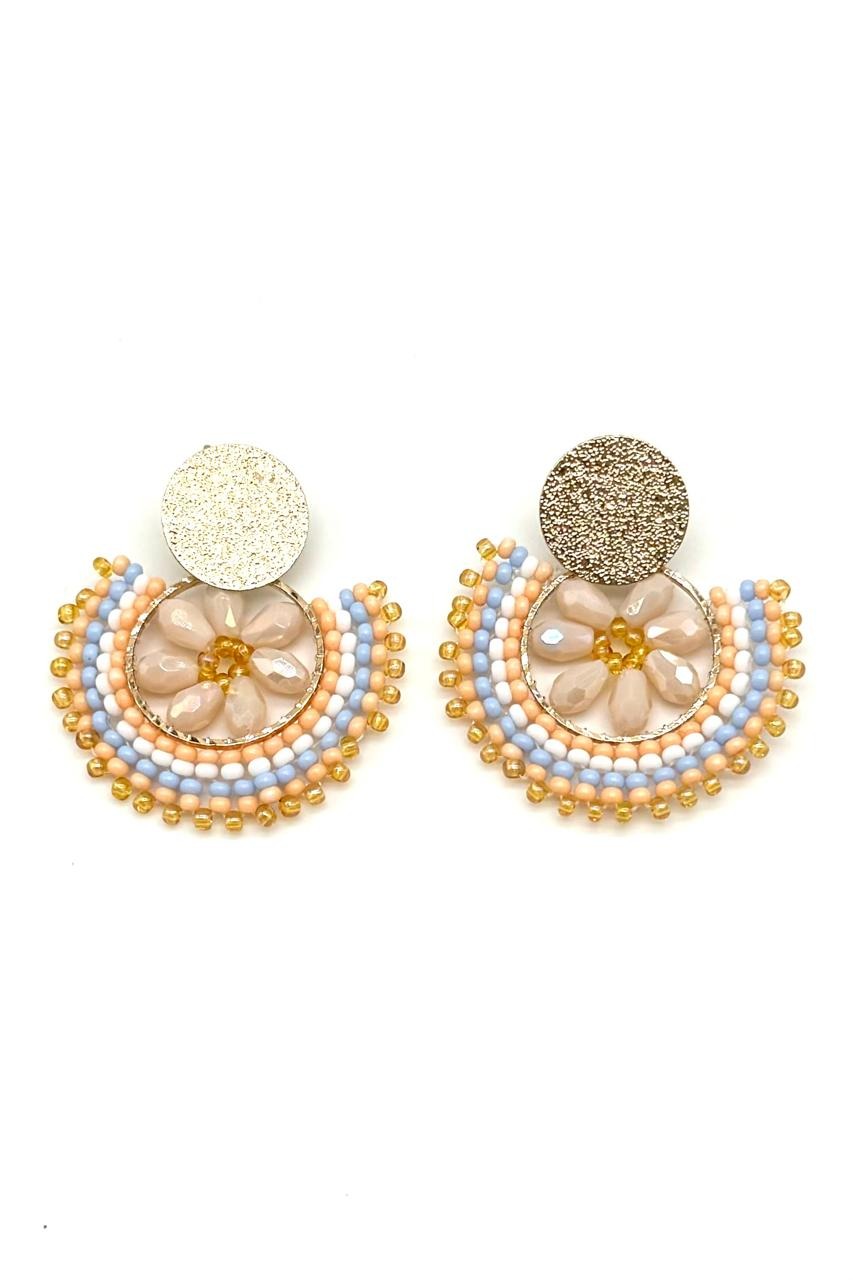 ARETES FLOR CRISTAL