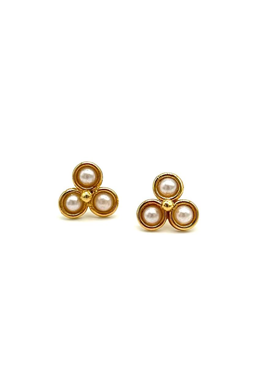 ARETES BRONCE ORO TOPO