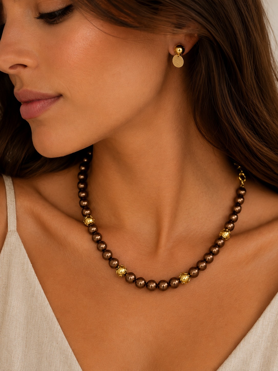 COLLAR PERLA VIDRIO CANASTA