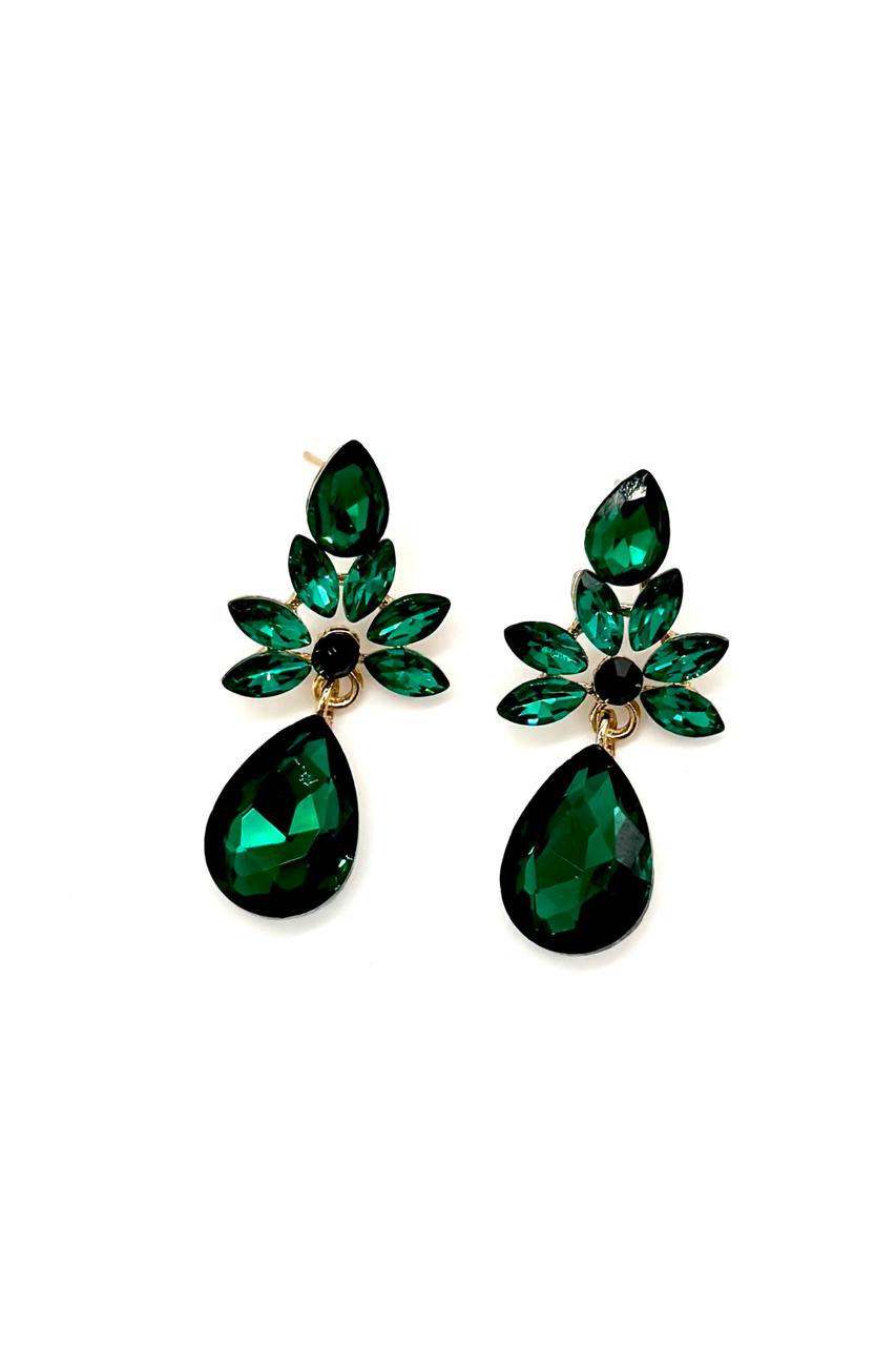 ARETES FIESTA VERDE ESMERALDA