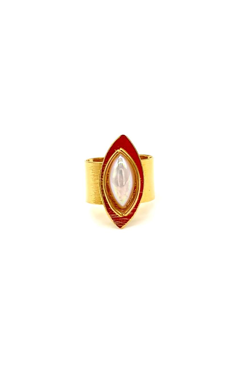 ANILLO OVAL BRONCE ORO