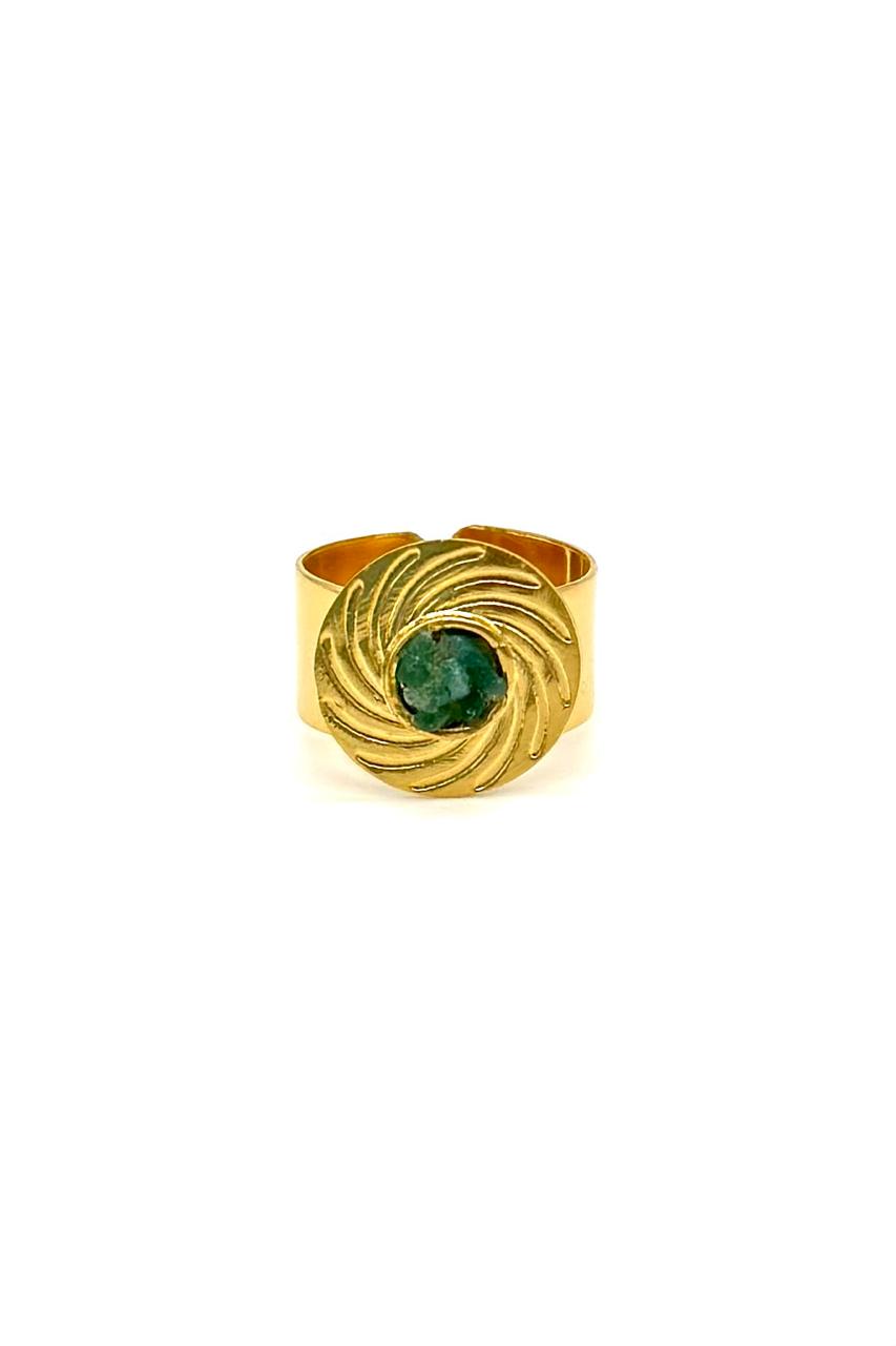 ANILLO HURACÁN BRONCE ORO