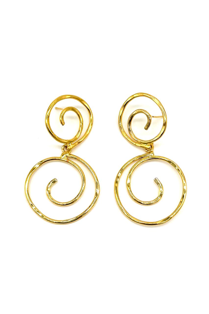 ARETES SARAI DOBLE BRONCE ORO