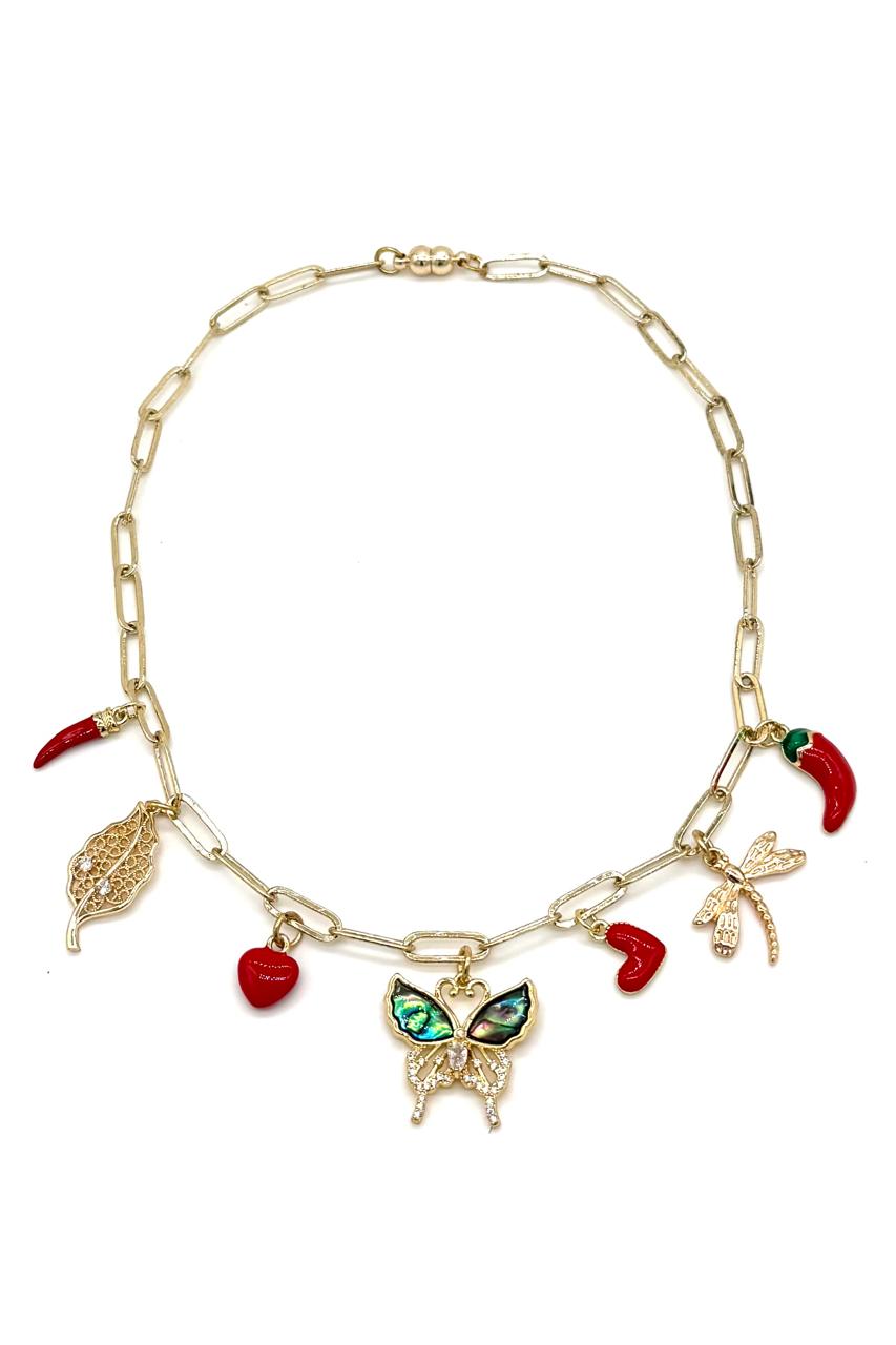 COLLAR CHARMS MARIPOSA