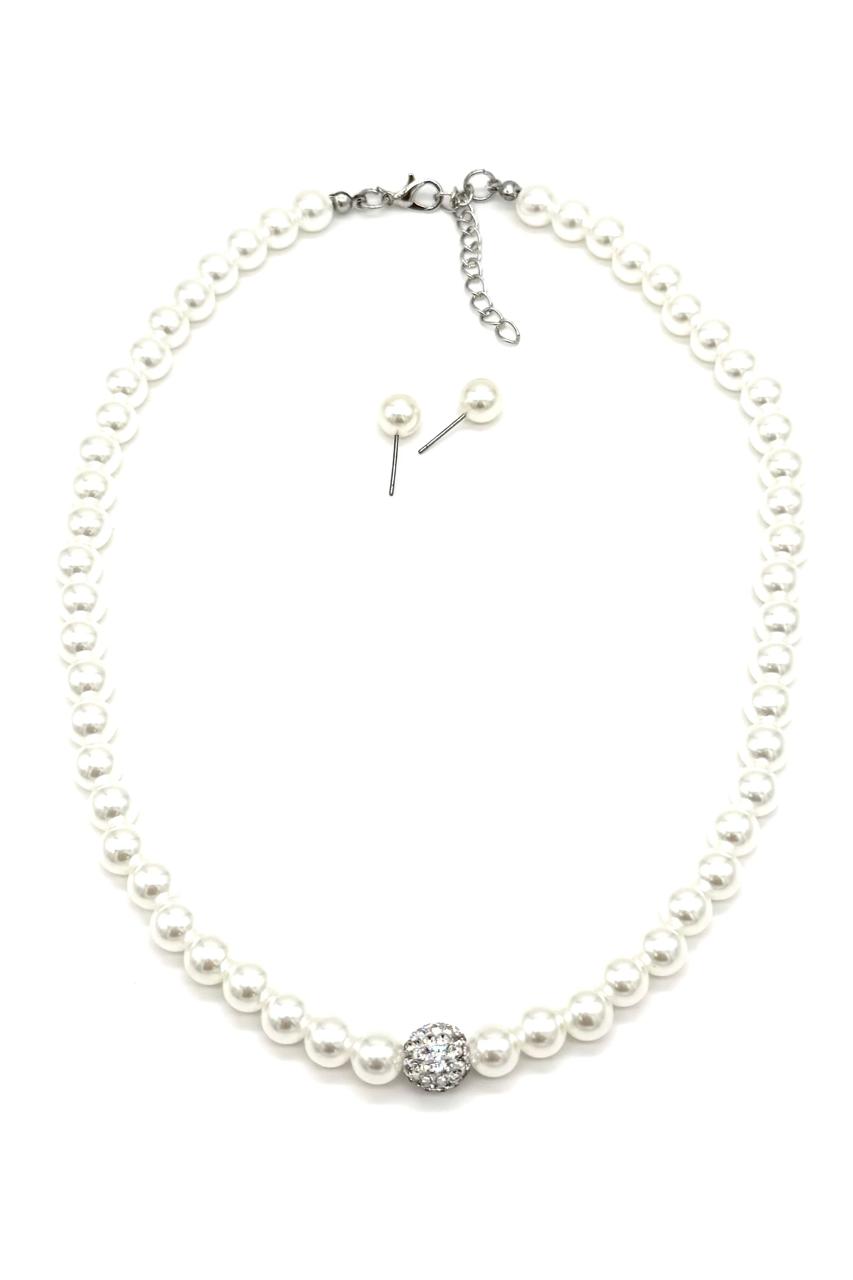 COLLAR PERLAS BOLA DE FUEGO