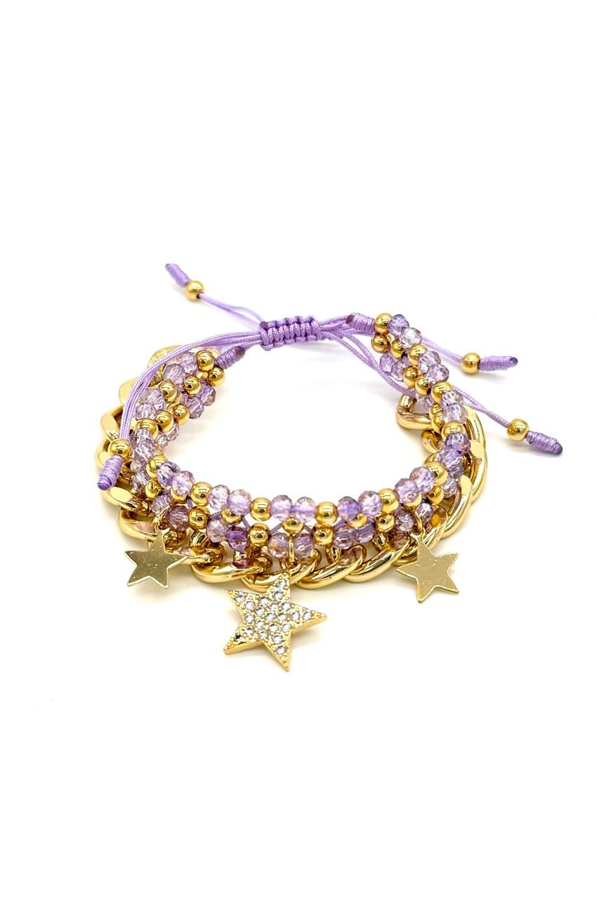 PULSERA DOBLE TEJIDA CADENA