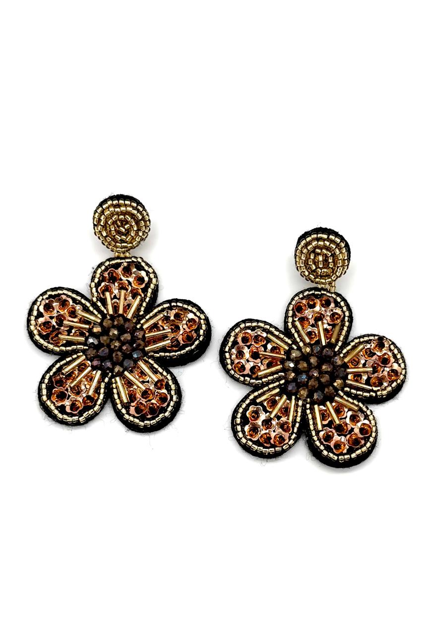 ARETES FLOR SOUTACHE