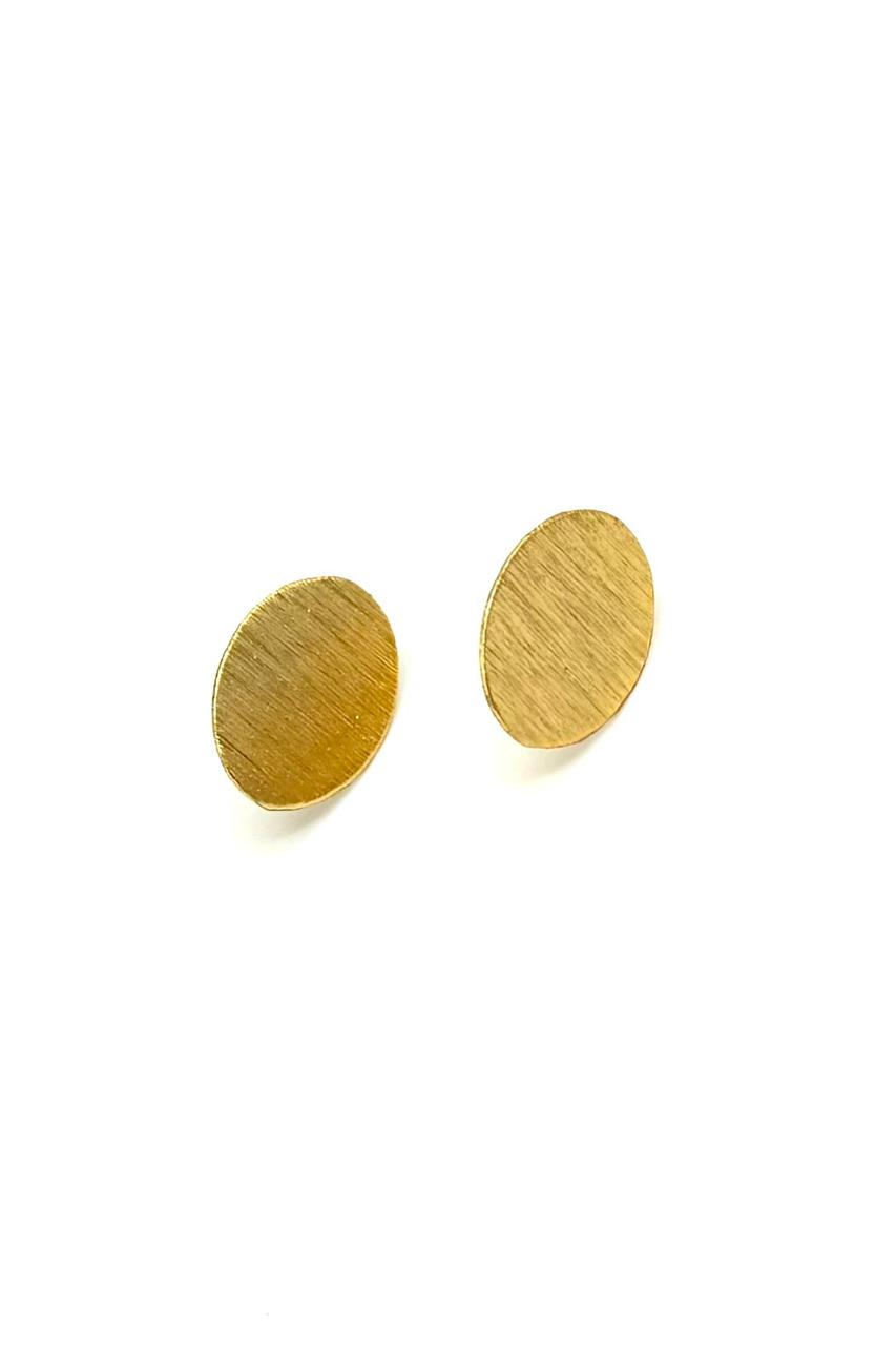 ARETES OVALADO BRONCE ORO