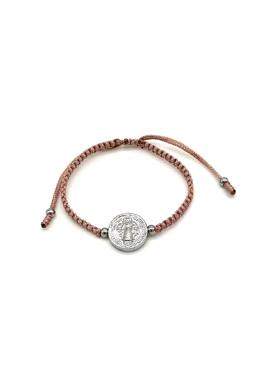 PULSERA SAN BENITO RODIO METALIZADA