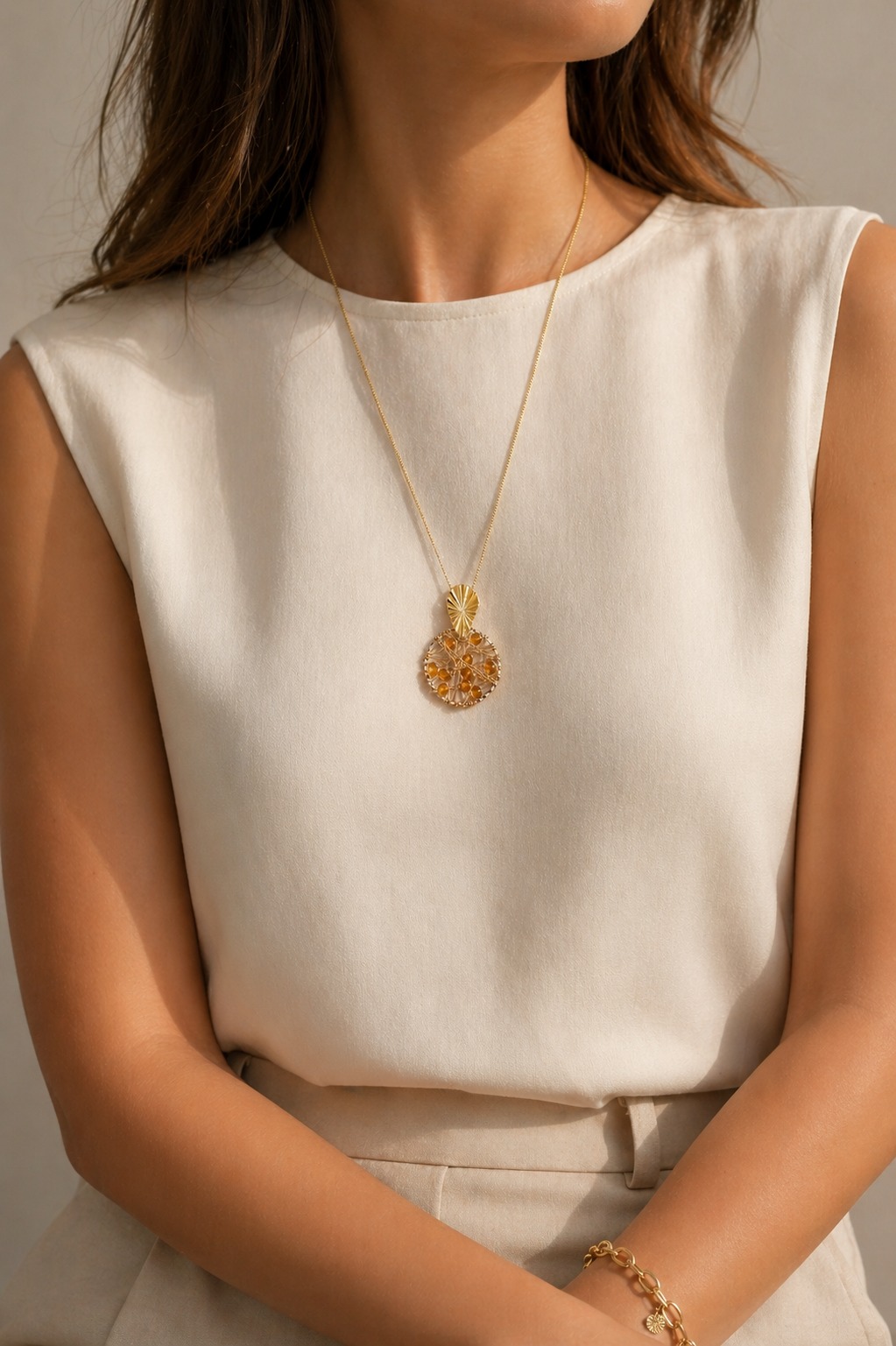 CADENA ALAMBRISMO BRONCE ORO