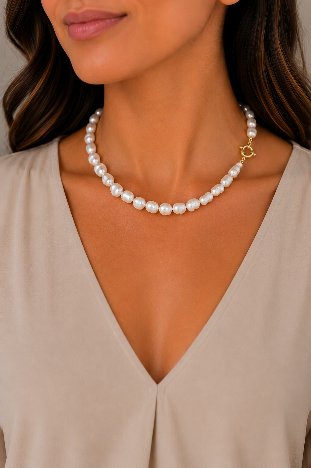 COLLAR PERLA CULTIVAD S RODIO