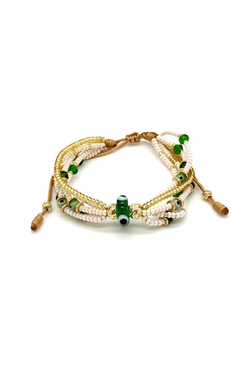 PULSERA OJO TURCO  5 LÍNEAS