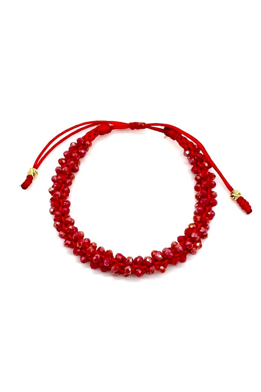 PULSERA CRISTAL TEJIDA