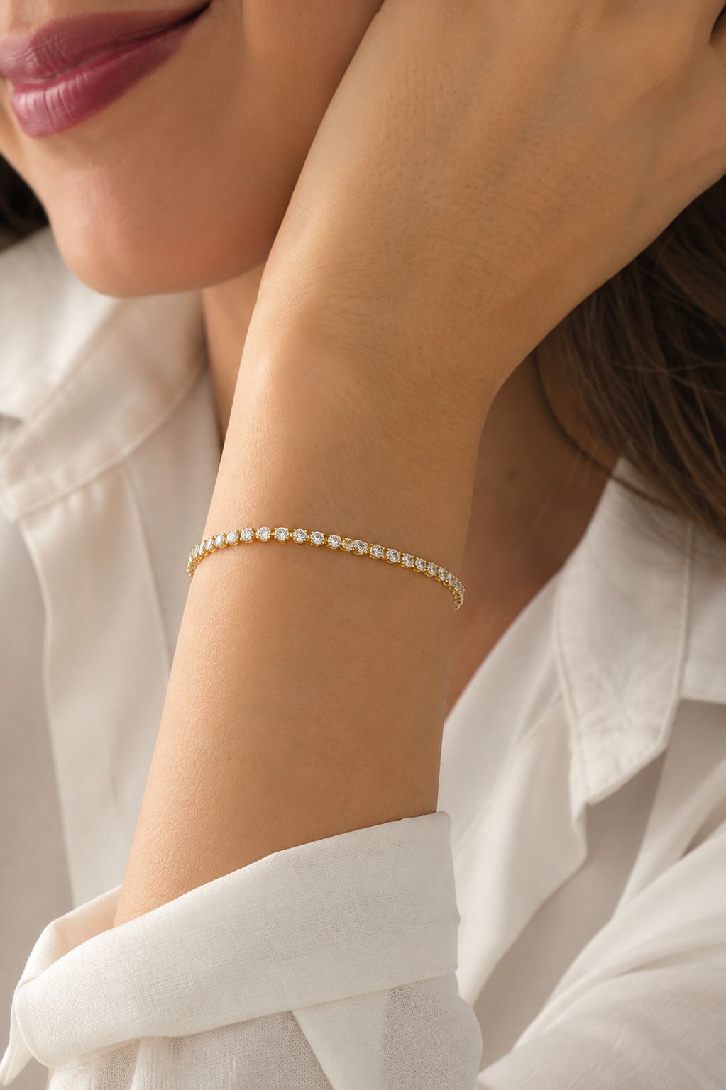 PULSERA CIRCÓN ORO LAMINADO 18K