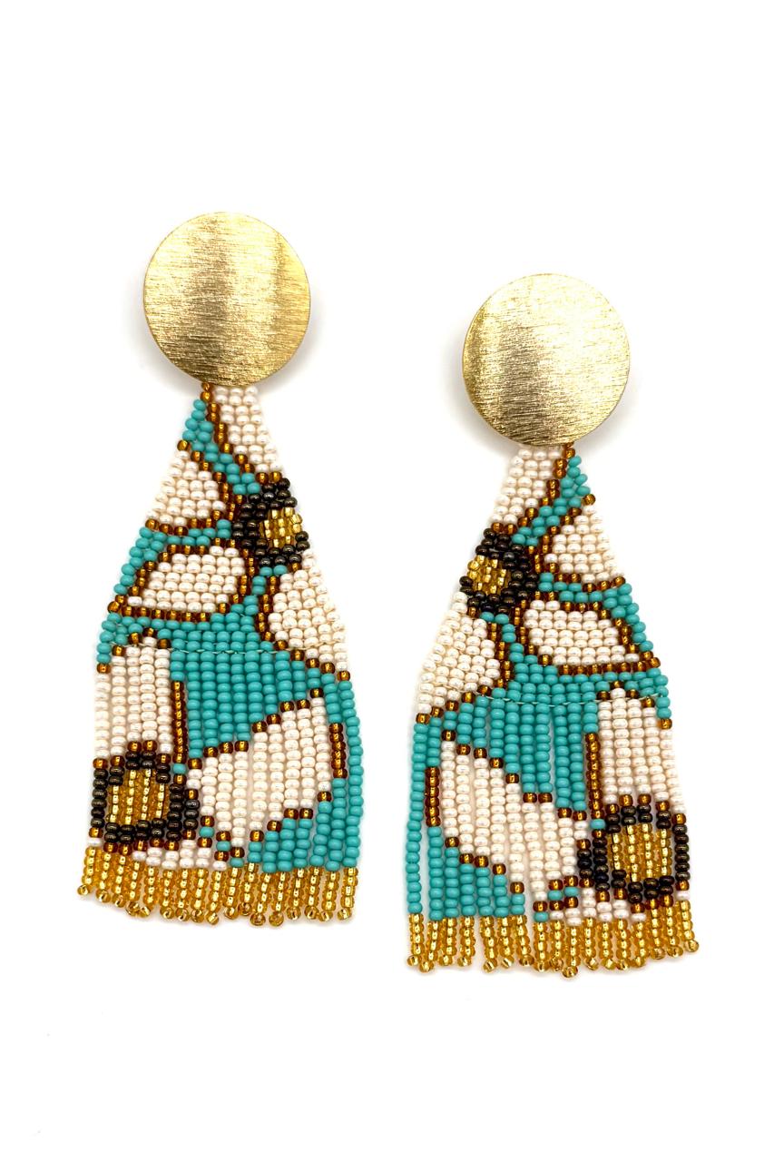 ARETES MEDIA FLOR BRONCE ORO