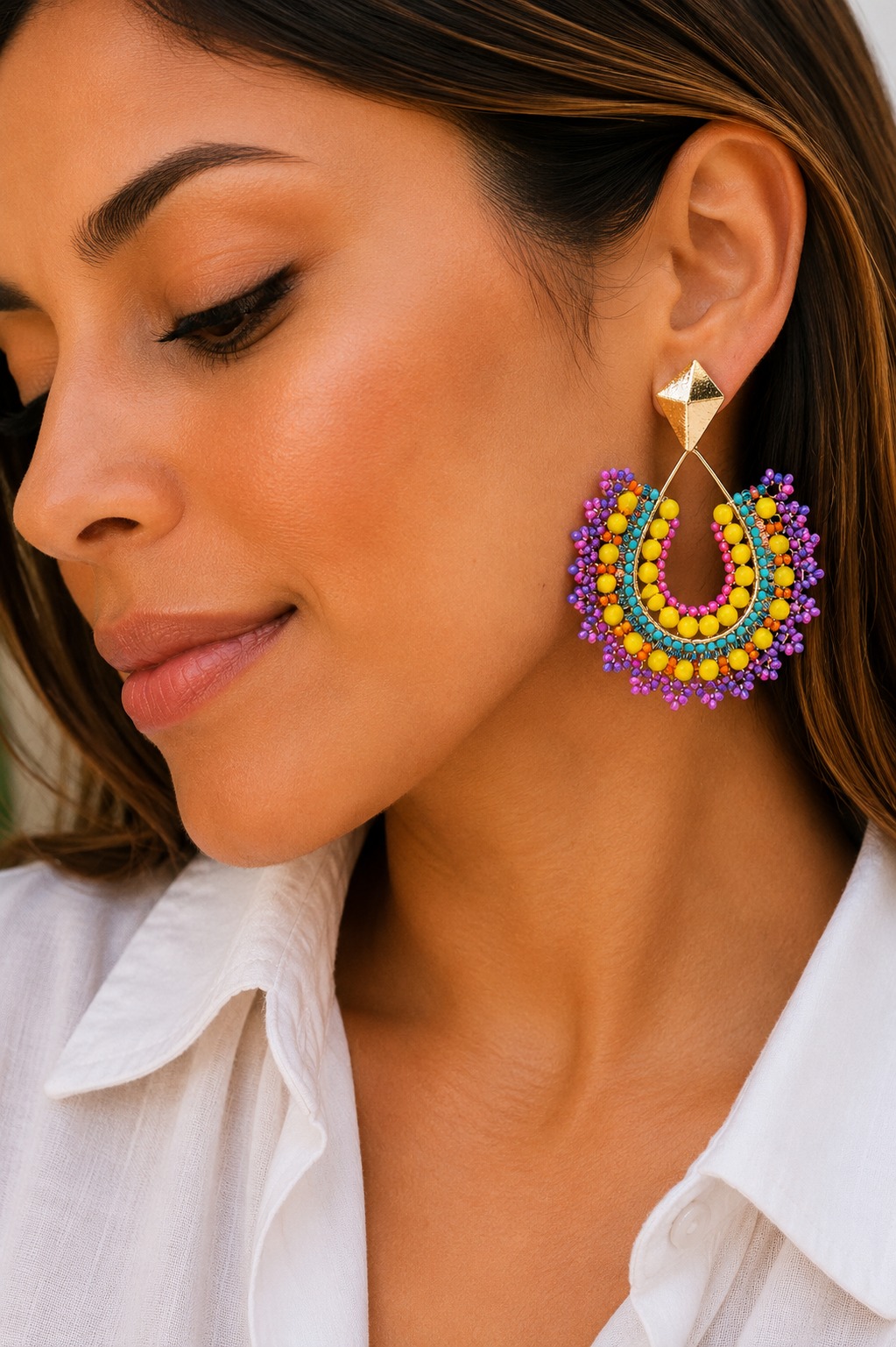 ARETES PEYOTE CÍTRICOS