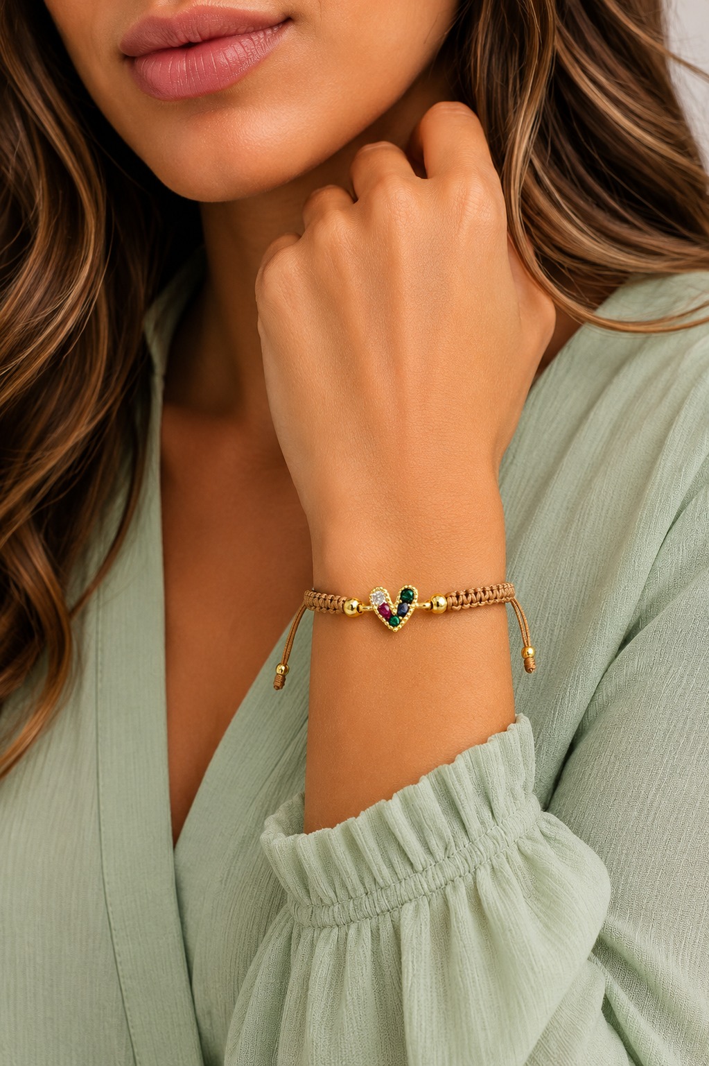 PULSERA CORAZÓN ZIRCÓN