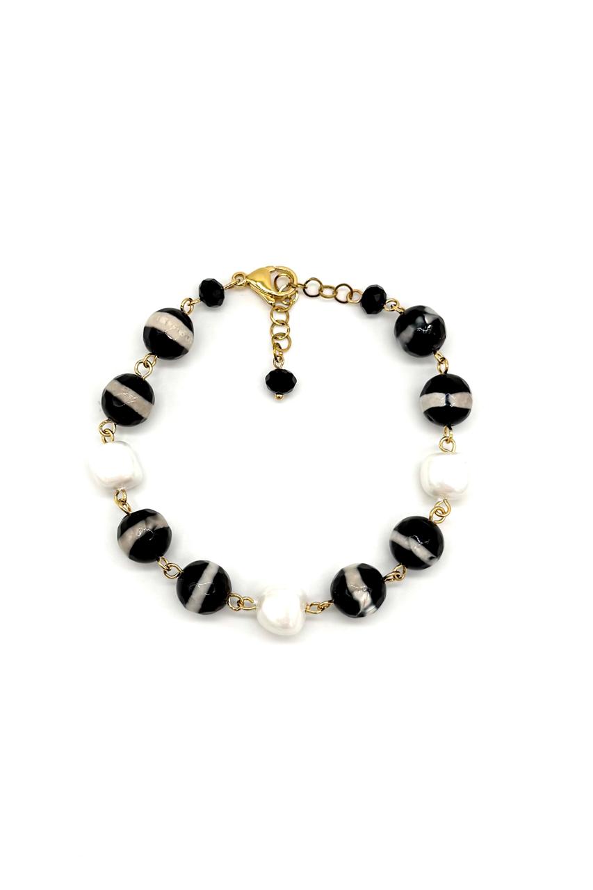 PULSERA ÁGATA PERLA POLVO DE NÁCAR