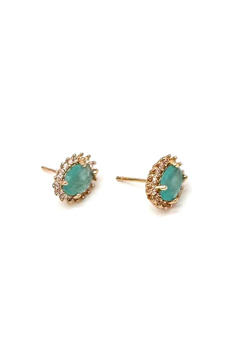 ARETES CRISTAL OVALADO