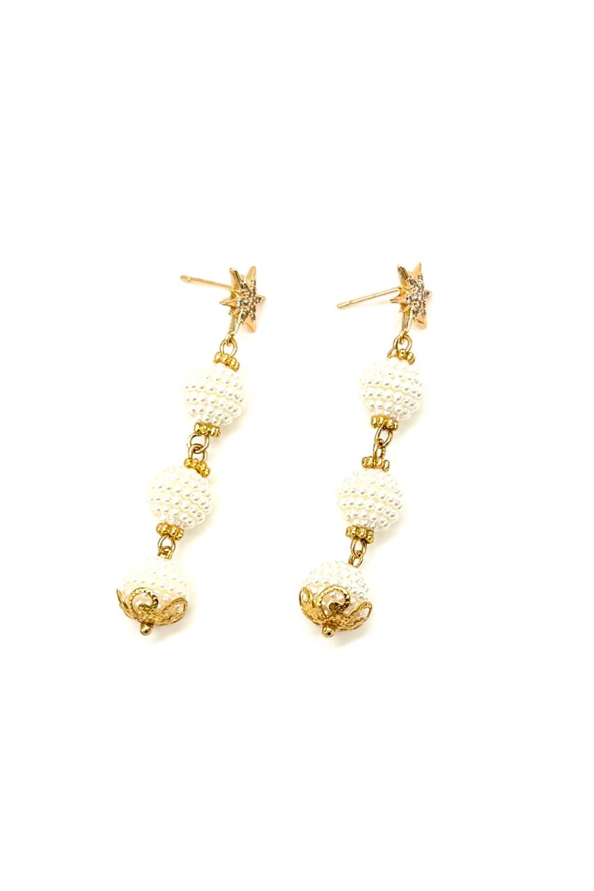 ARETES MORITAS PERLADAS